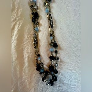 White House Black Market blue jewel tones necklace